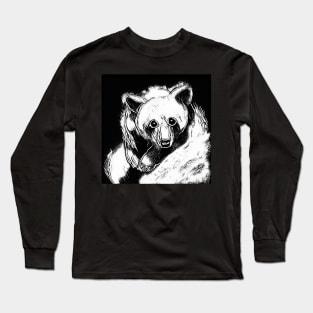 white brown bear Long Sleeve T-Shirt